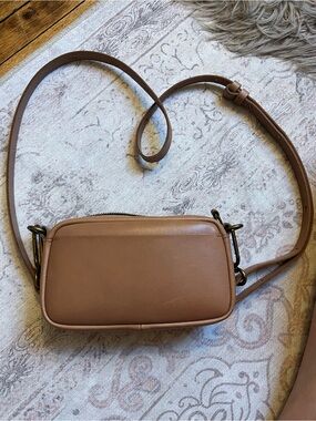 Madewell Tan Leather Crossbody Camera Bag